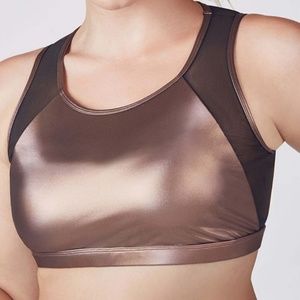 NWT Fabletics Camryn Sports Bra 1X Black & Copper